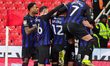 Middlesbrough FC players celebrate the goal on January 21, 2026, during the Sky Bet Champi...