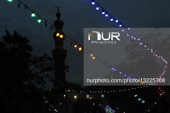 Egyptians celebrate the closing night of Imam Al-Shafi'i's Mawlid in Cairo, Egypt, on January 21, 2026, as both a religious occasion and a p... by Doaa Adel/NurPhoto