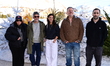 Fred Azan, Leo Grandperret, Marie-Julie Baup, Manu Payet, and Melha Bedia participate in t...