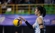 Calista Maya participates in the 2026 Proliga Indonesian Volleyball League match between B...