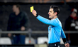 Referee Umut Meler officiates the match between SC Feyenoord Rotterdam and SK Sturm Graz f...