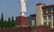 In Chengdu, Sichuan Province, China, on April 17, 2025, the monumental statue of Mao Zedon...