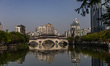 In Chengdu, Sichuan Province, China, on April 17, 2025, modern buildings stand alongside h...