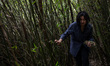 In Chengdu, Sichuan Province, China, on April 16, 2025, Wu Xiu harvests young bamboo shoot...