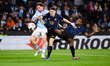 Javier Rueda of Celta Vigo battles for the ball during the Europa League match between Cel...