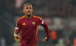 Roma's Wesley Franca reacts during the UEFA Europa League 2025/26 League Phase MD7 match b...
