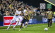 ADO Den Haag defender Steven van der Sloot and Vitesse defender Alexander Buttner play dur...