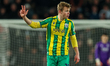 Aune Heggebo of West Bromwich Albion gestures during the Sky Bet Championship match betwee...