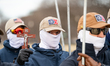 The white supremacist group Patriot Front rallies outside the 2026 Annual March for Life i...