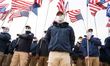 The white supremacist group Patriot Front rallies outside the 2026 Annual March for Life i...