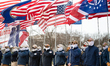 The white supremacist group Patriot Front rallies outside the 2026 Annual March for Life i...