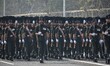 Indian armed forces and police take part in the final dress rehearsal parade ahead of the...