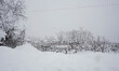 Heavy snowfall occurs in Pulwama district, south of Srinagar, Indian Administered Kashmir,...