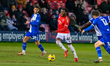 Rosaire Longelo of Salford City FC makes a run during the Sky Bet League 2 match between S...