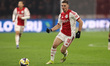 Oscar Gloukh of AFC Ajax plays during the match between AFC Ajax Amsterdam and FC Volendam...