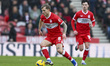 Riley McGree of Middlesbrough plays during the Sky Bet Championship match between Middlesb...