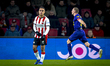 NAC Breda defender Boy Kemper scores to make it 1-1 and celebrates the goal during the mat...