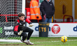 Oliver Wright of Accrington Stanley warms up during the Sky Bet League 2 match between Wal...
