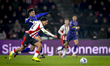 NAC Breda forward Charles Brym and PSV Eindhoven forward Couhaib Driouech play during the...