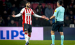 PSV Eindhoven midfielder Ismael Saibari plays during the match between PSV Eindhoven and N...
