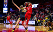 IMANI LESTER (30) of the Rutgers Scarlet Knights goes up for a layup during an NCAA women'...