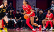 ANTONIA BATES (4) of the Rutgers Scarlet Knights possesses the ball during an NCAA women's...