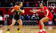 MACY BROWN (2) of the Michigan Wolverines possesses the ball during an NCAA women's basket...