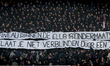 Supporters of SC Feyenoord Rotterdam display a banner during the match SC Feyenoord Rotter...
