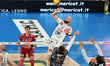 Bartha Bela of Itas Trentino is in action during the match between Sir Susa Scai Perugia a...