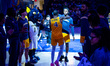 SHANE BLAKENEY (4) of the Drexel Dragons is announced as a starter before an NCAA men's ba...