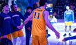 Martin De Laporterie (11) of the Drexel Dragons is announced as a starter before an NCAA m...