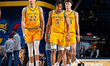 Villiam Garcia Adsten (22) of the Drexel Dragons, Josh Reed (5) of the Drexel Dragons, and...