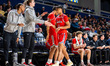 RYAN WILLIAMS (2) of the Northeastern Huskies exits the court during an NCAA men's basketb...