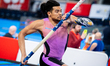 Emmanouil Karalis competes in pole vault during the Orlen Cup Lodz 2026 event in Lodz, Pol...