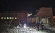 A school building is partially destroyed as a result of Russian shelling in Kharkiv, Ukrai...