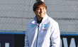 Antonio Conte coaches Napoli during a training session ahead of the UEFA Champions League...