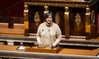 Christine Arrighi, deputy of the Ecologiste et Social group, speaks during the debates on...
