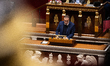 Sebastien Lecornu, the French Prime Minister, speaks during the debates on the two motions...