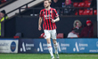 Charlie Lakin of Walsall FC moves forward during the Sky Bet League 2 match between Walsal...