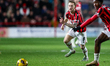 Charlie Lakin of Walsall FC is in attacking action during the Sky Bet League 2 match betwe...