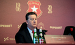 Robert Faulkner, Wrexham AFC Chief Business and Communications Officer, is seen during the...