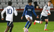 Malik Olayiwola of Everton U21 controls the ball during the Premier League 2 match between...