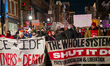 Demonstrators protest during the national ''ICE Out!'' shutdown and anti-ICE strike as the...