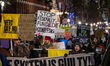 Demonstrators protest during the national ''ICE Out!'' shutdown and anti-ICE strike as the...