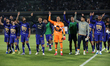 Pumas players celebrate with their fans after the match corresponding to Matchday 4 of the...