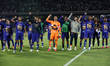 Pumas players celebrate with their fans after the match corresponding to Matchday 4 of the...