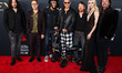 Ilan Rubin, Nate Mendel, Rami Jaffee, Pat Smear and Chris Shiflett of Foo Fighters, Taylor...