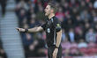 Referee Ben Toner officiates the Sky Bet Championship match between Middlesbrough and Norw...