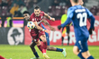 Karlo Muhar is in action during the match between CFR 1907 Cluj and FC Metaloglobus Bucure...