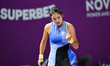 Emma Raducanu plays during round 1 of the Transylvania Open 2026, a WTA250 Tournament, at...